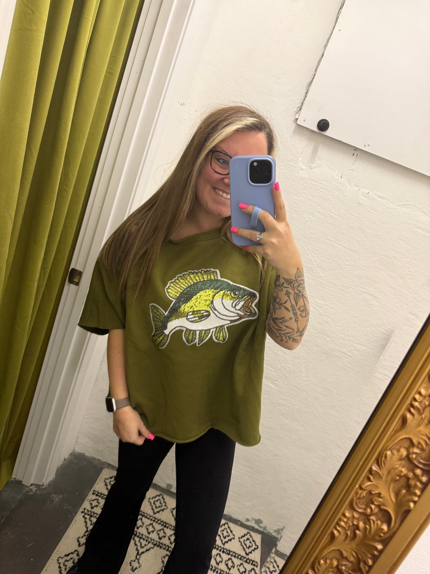 Bass Sequin Patch Shirt
