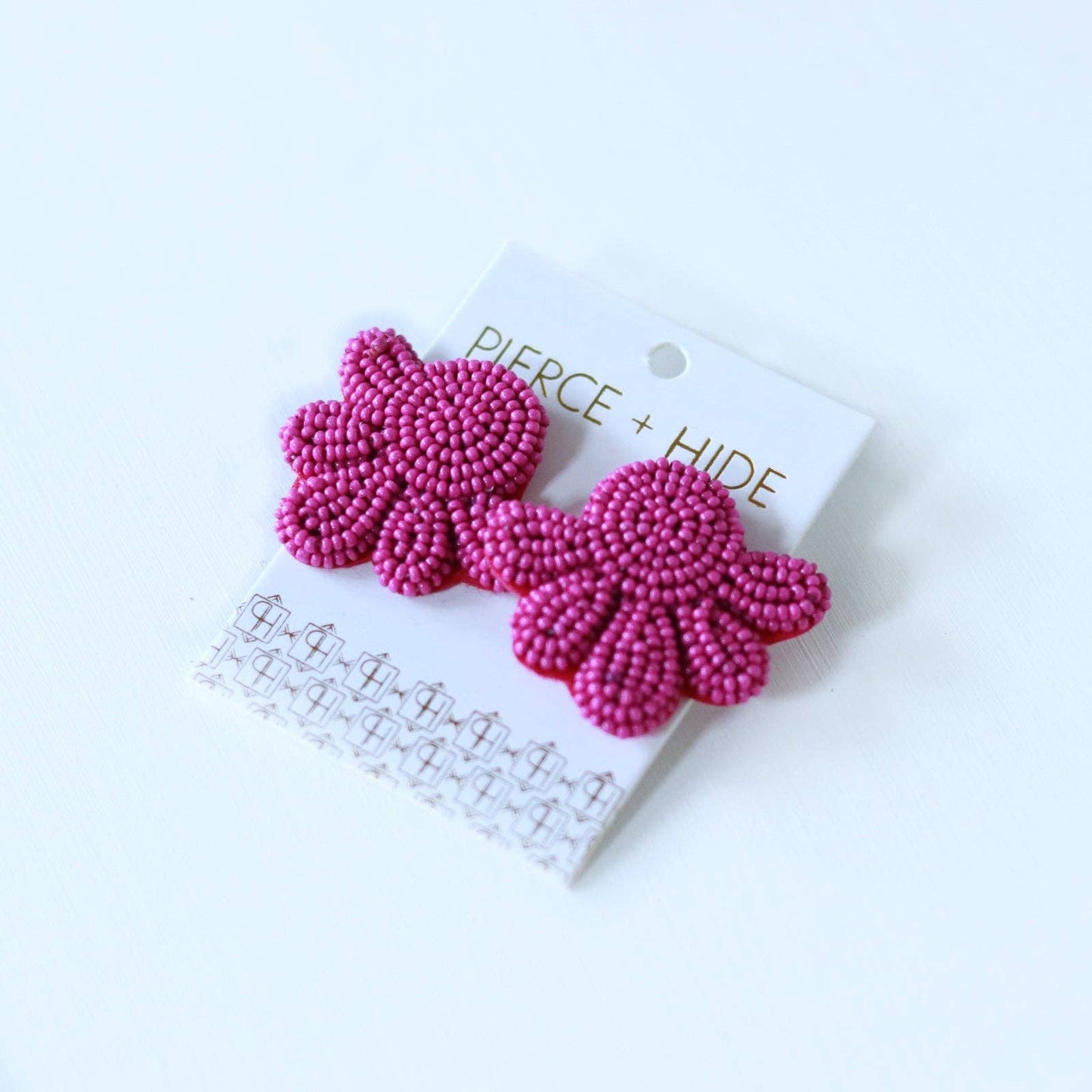 Custom Fuchsia Boho Bubble Drop| Stud Earrings