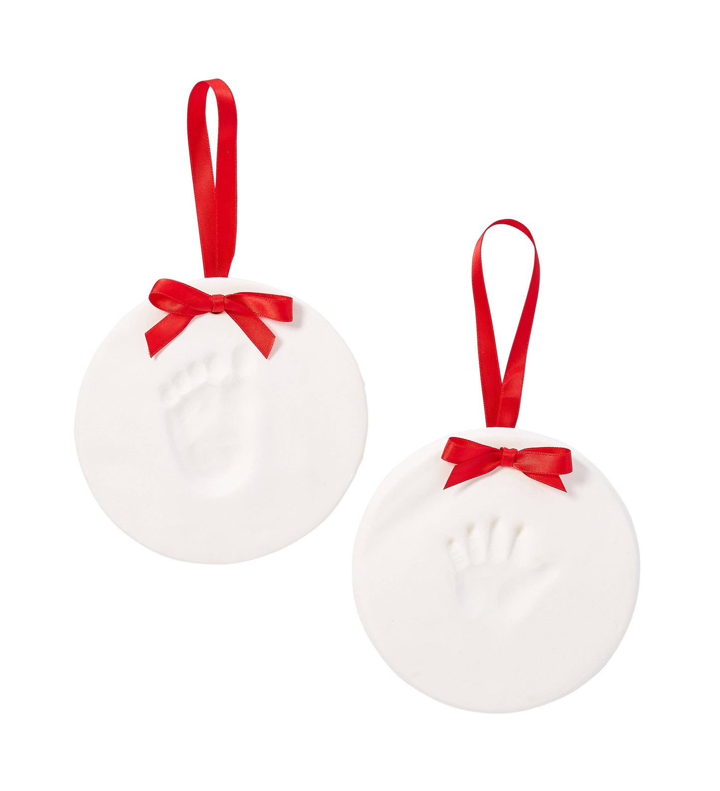 Babyprints Christmas Keepsake Ornament, Set of 2