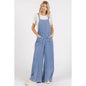 MINERAL WASHED WIDE LEG JUMPSUIT