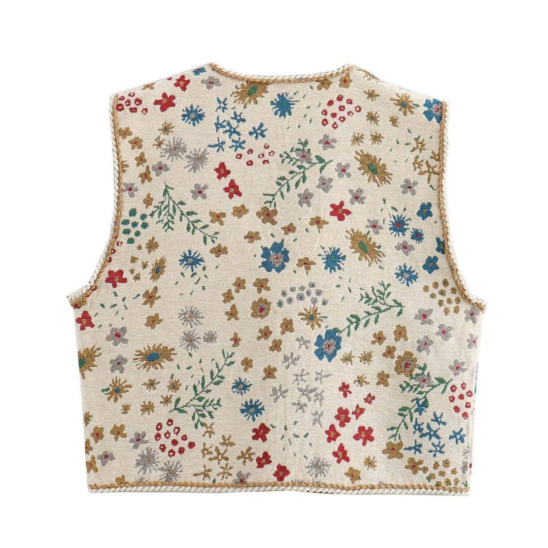 Floral Frenzie Front Vest
