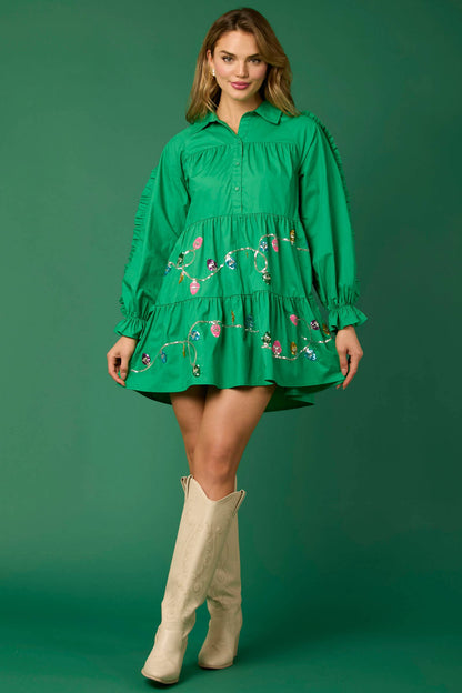 Becky bulb sequin dress