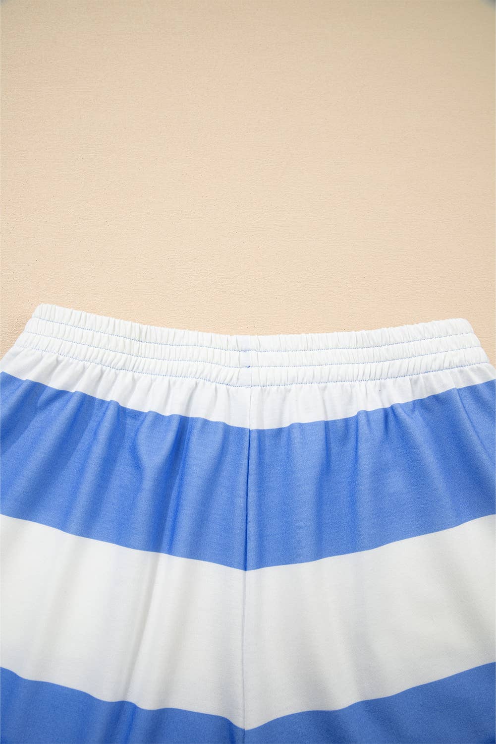 Striped Half Zip Oversize Tee Casual Shorts 2pcs Set
