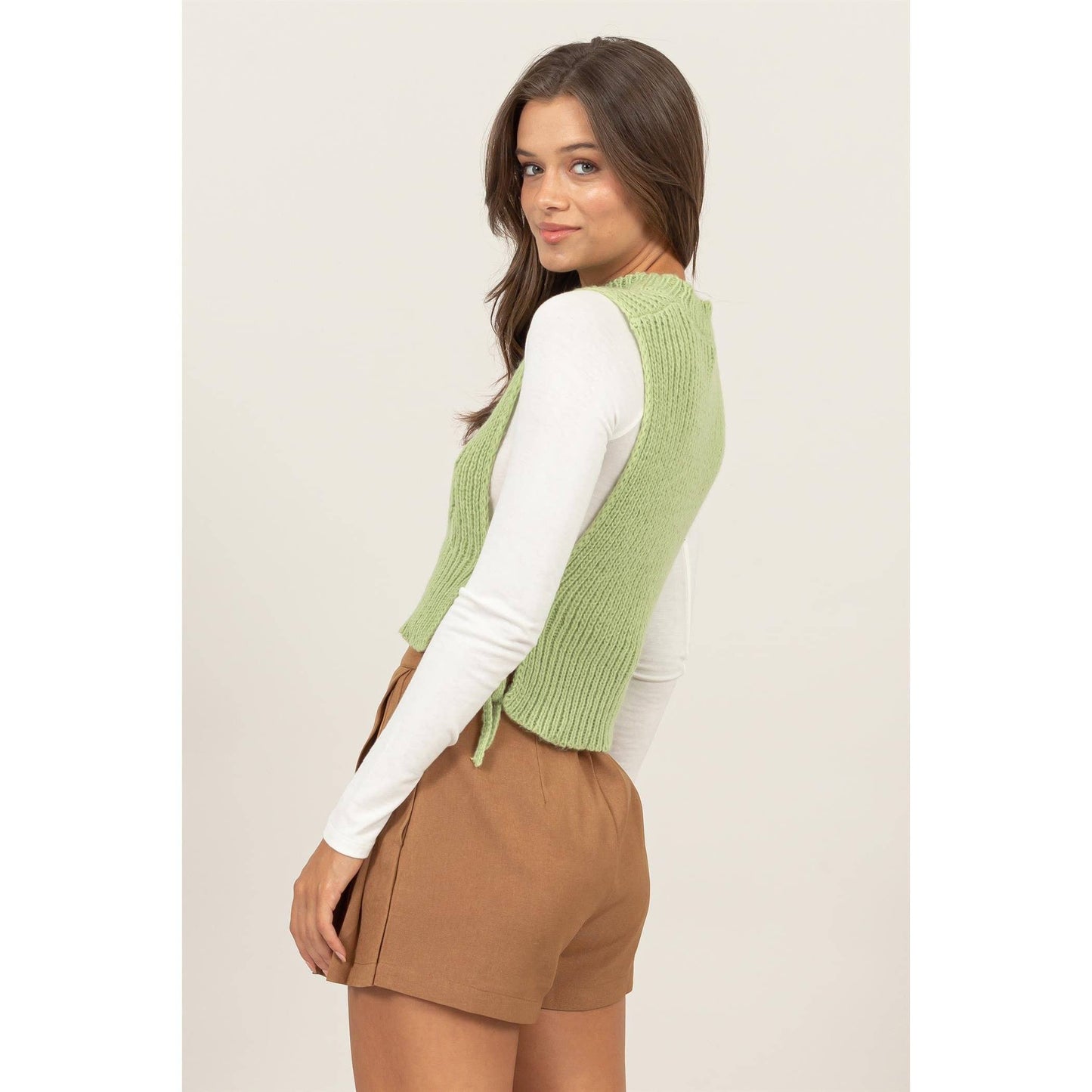 The Daphne side tie sweater vest