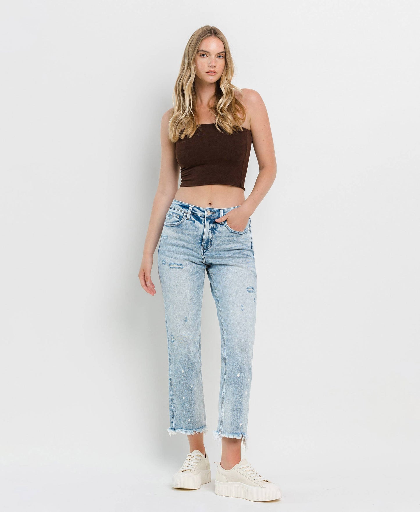 Lovervet- TUMMY CONTROL HIGH RISE STRAIGHT JEANS LV1295