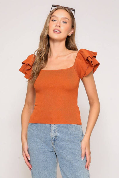 The Midnight Ruffle Top