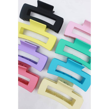 Matte Cut Out Rectangle Hair Claw