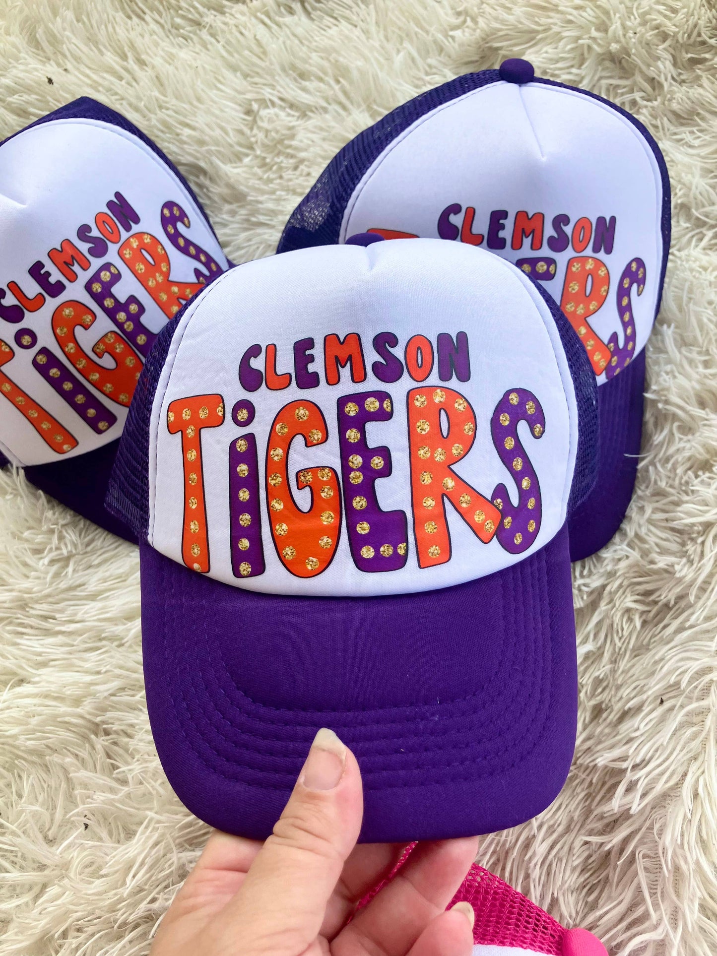 Clemson Tiger inspired trucker hat