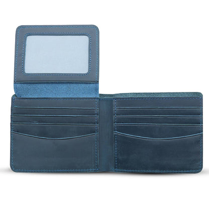 American Leather Goods - Genuine Leather Wallet for Men with Flap out ID Window