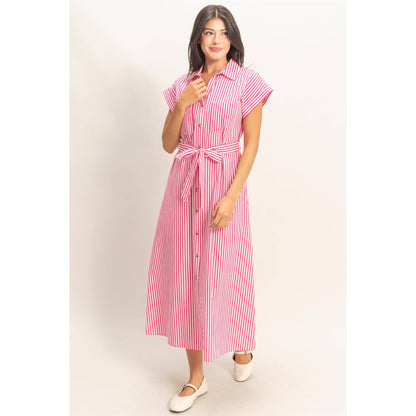 Front Porch Pink Striped Dress