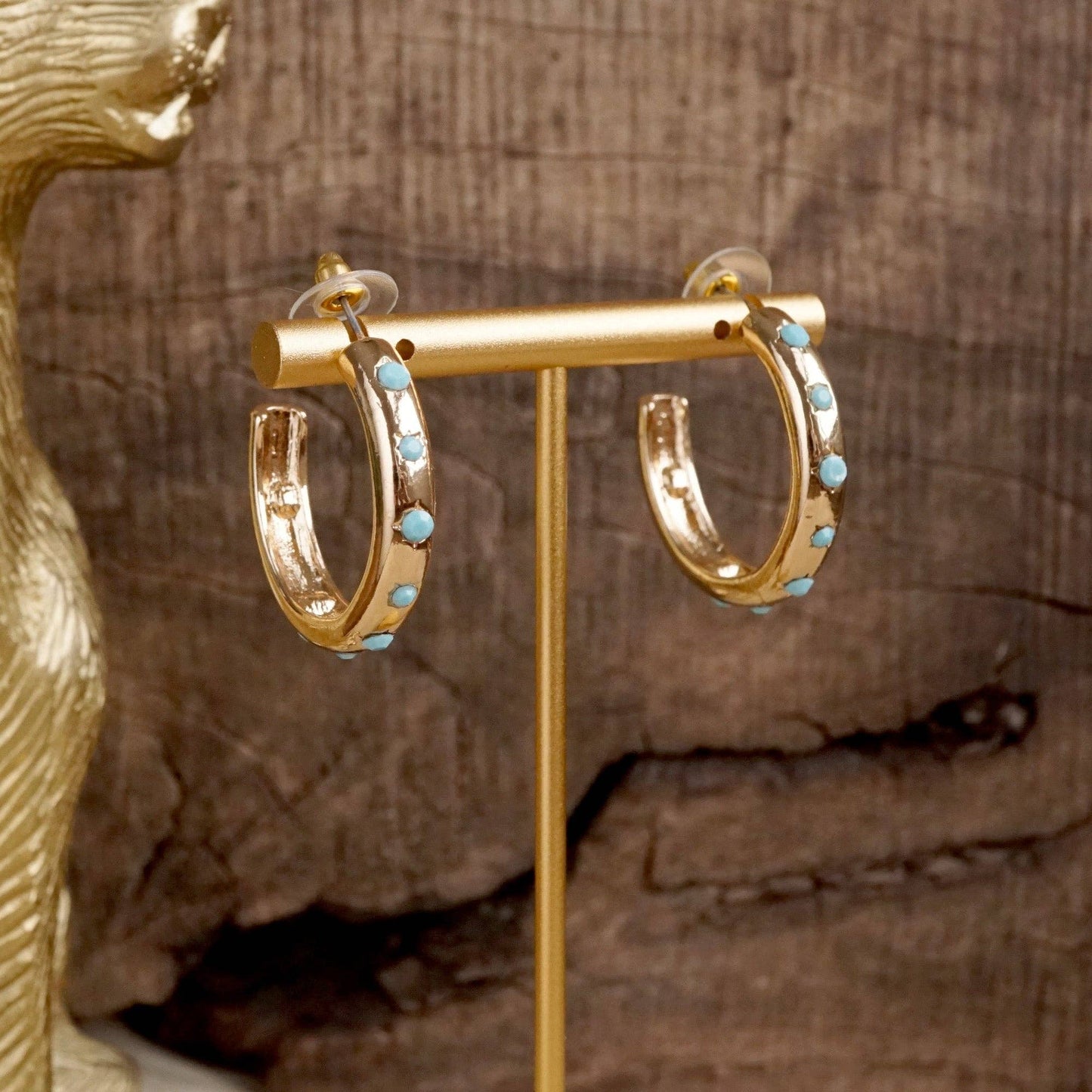 Classic Bubble Hoops – Gold with Pearl or Crystals