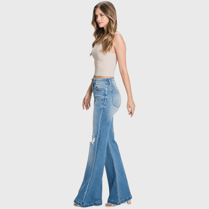 Petra - Super High Rise Flare Jeans