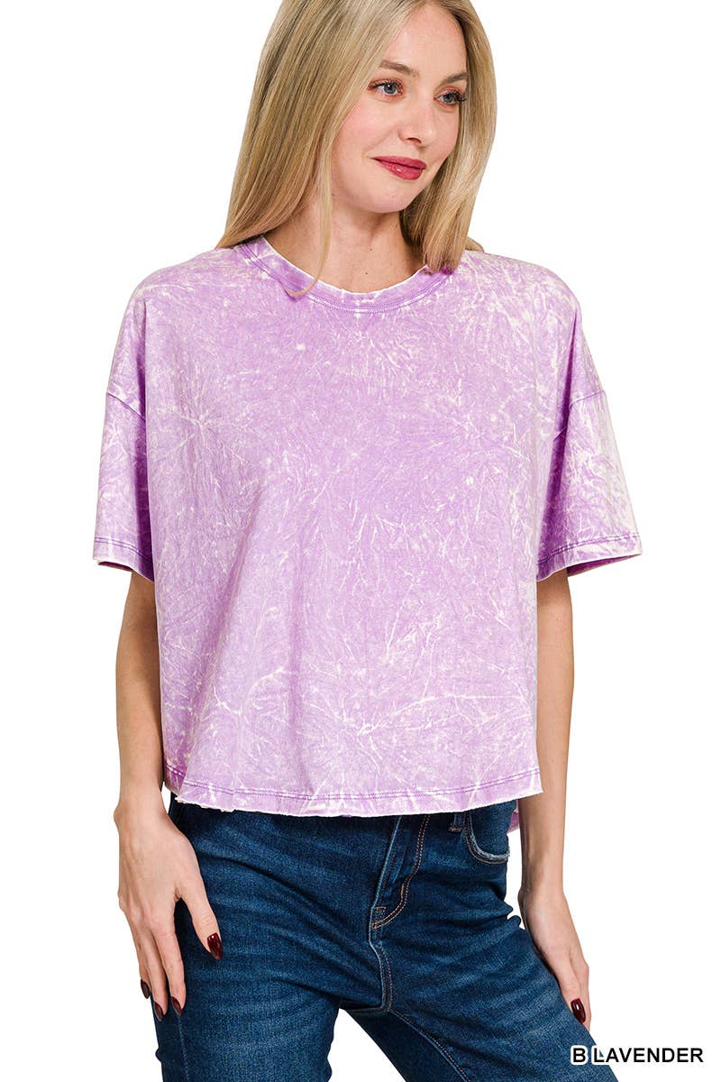 ''._ Washed Cotton Flare Top w/ back patch