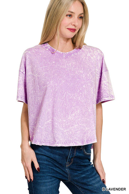 ''._ Washed Cotton Flare Top w/ back patch