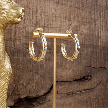 Classic Bubble Hoops – Gold with Pearl or Crystals