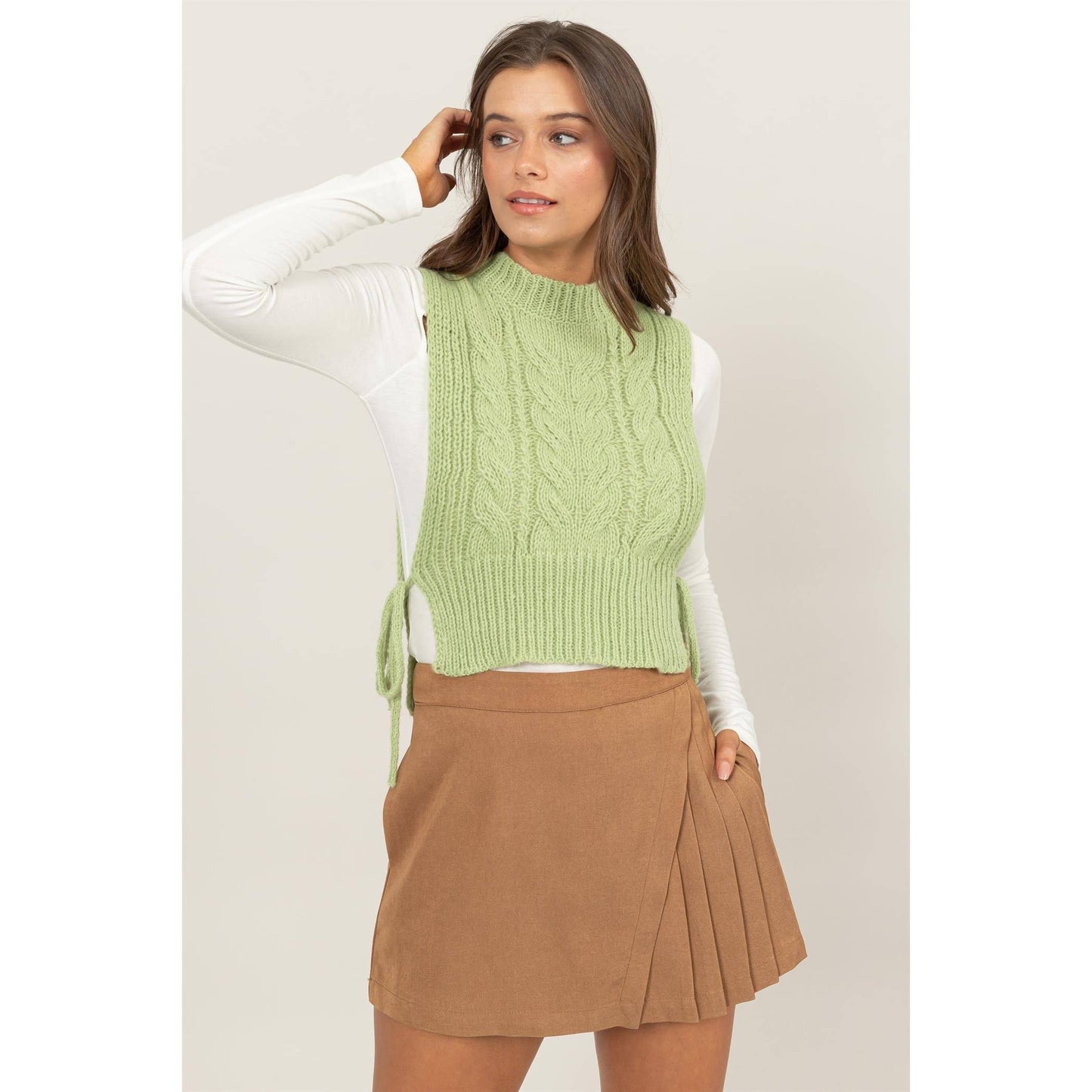 The Daphne side tie sweater vest