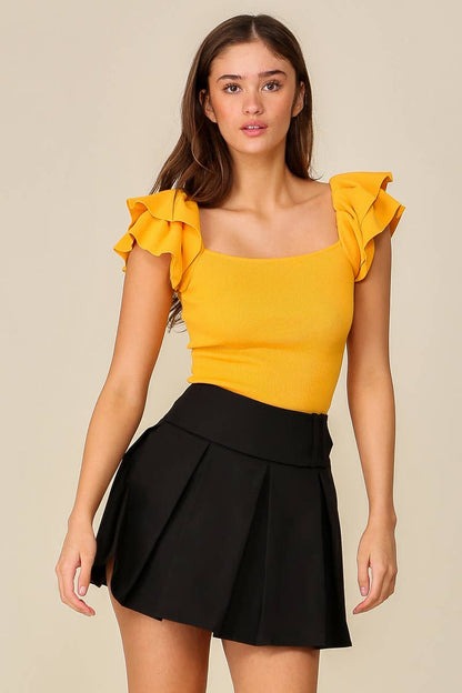 The Midnight Ruffle Top