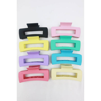 Matte Cut Out Rectangle Hair Claw