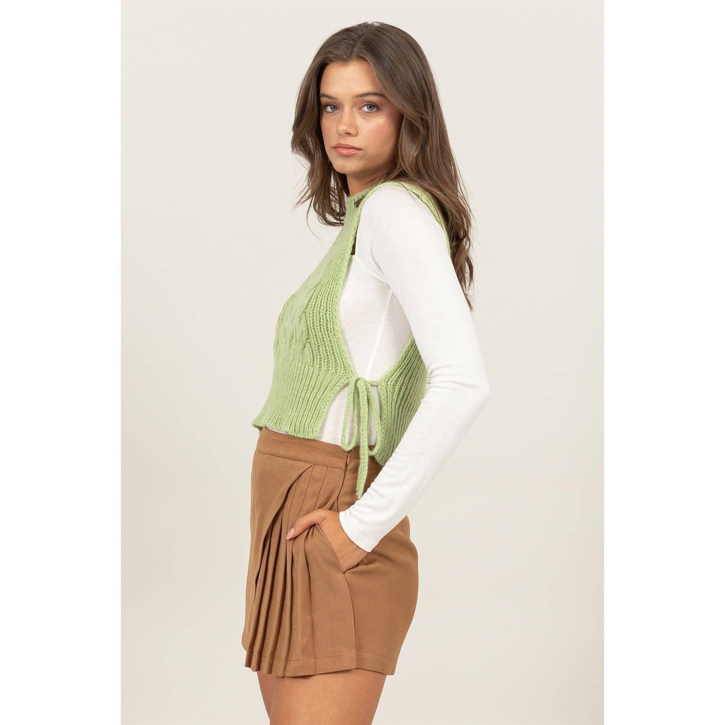 The Daphne side tie sweater vest