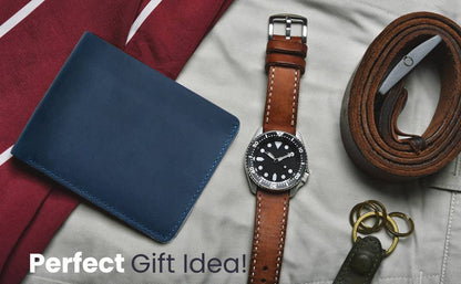 American Leather Goods - Genuine Leather Wallet for Men with Flap out ID Window