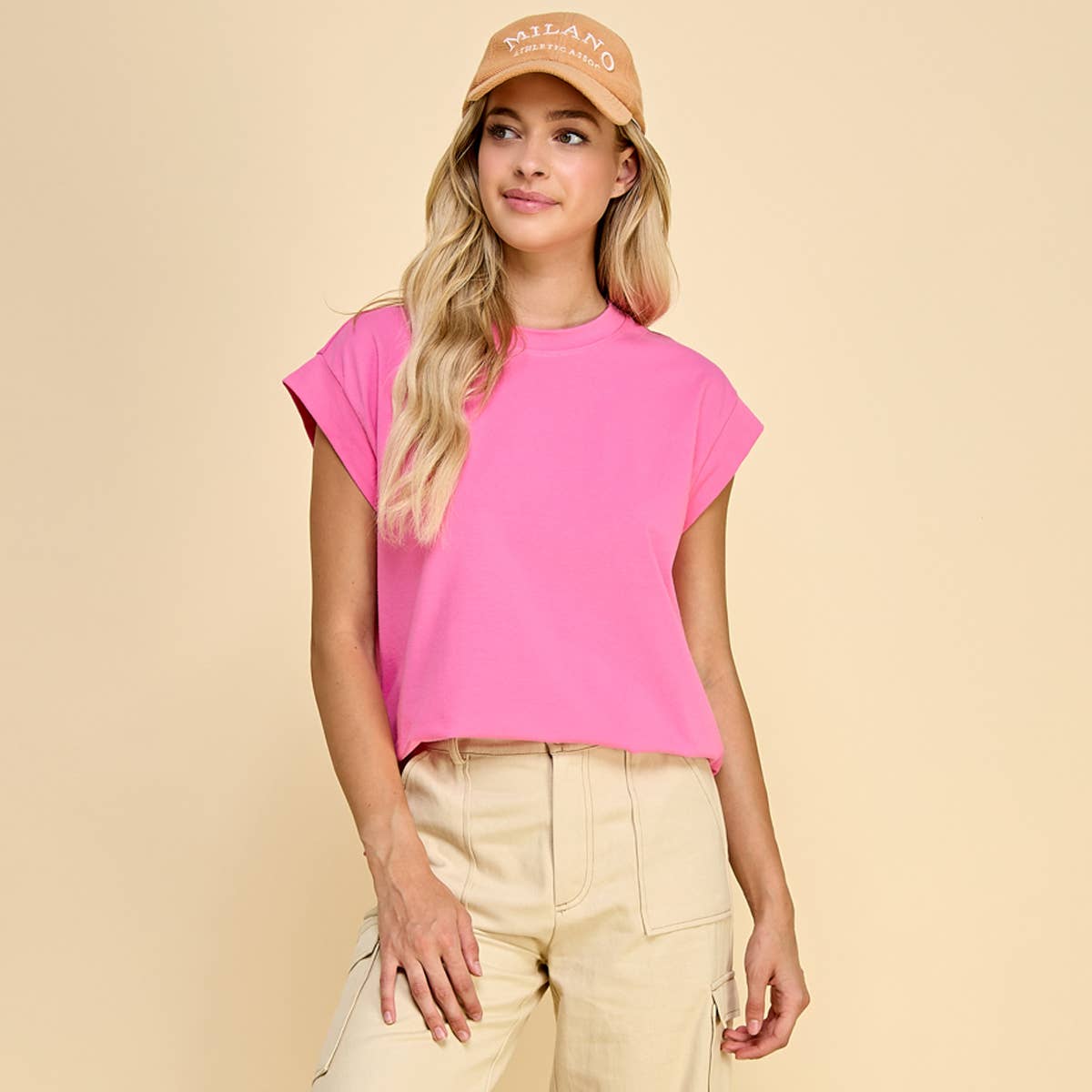 Reece Hot Pink Short Sleeve