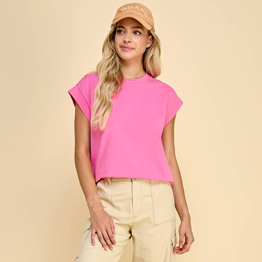 Reece Hot Pink Short Sleeve