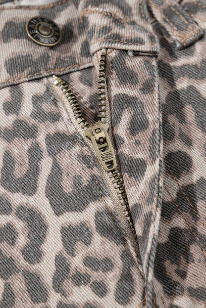 In the Wild high waisted leopard Jeans