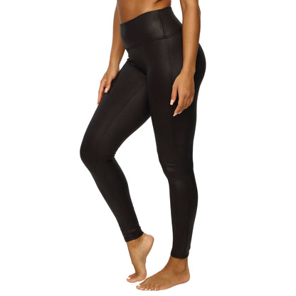 Key Items Faux Leather Legging: Black (BLK)