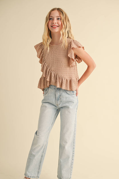 Dusty Rose Twirl Top