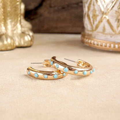 Classic Bubble Hoops – Gold with Pearl or Crystals