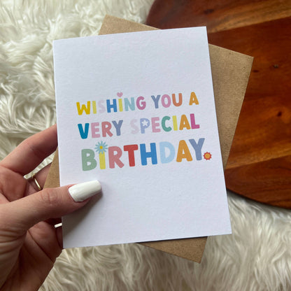 Big Moods - "Wishing you a very special birthday" birthday card