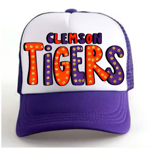 Clemson Tiger inspired trucker hat