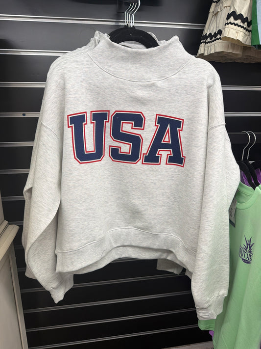 USA Mock Neck Fleece