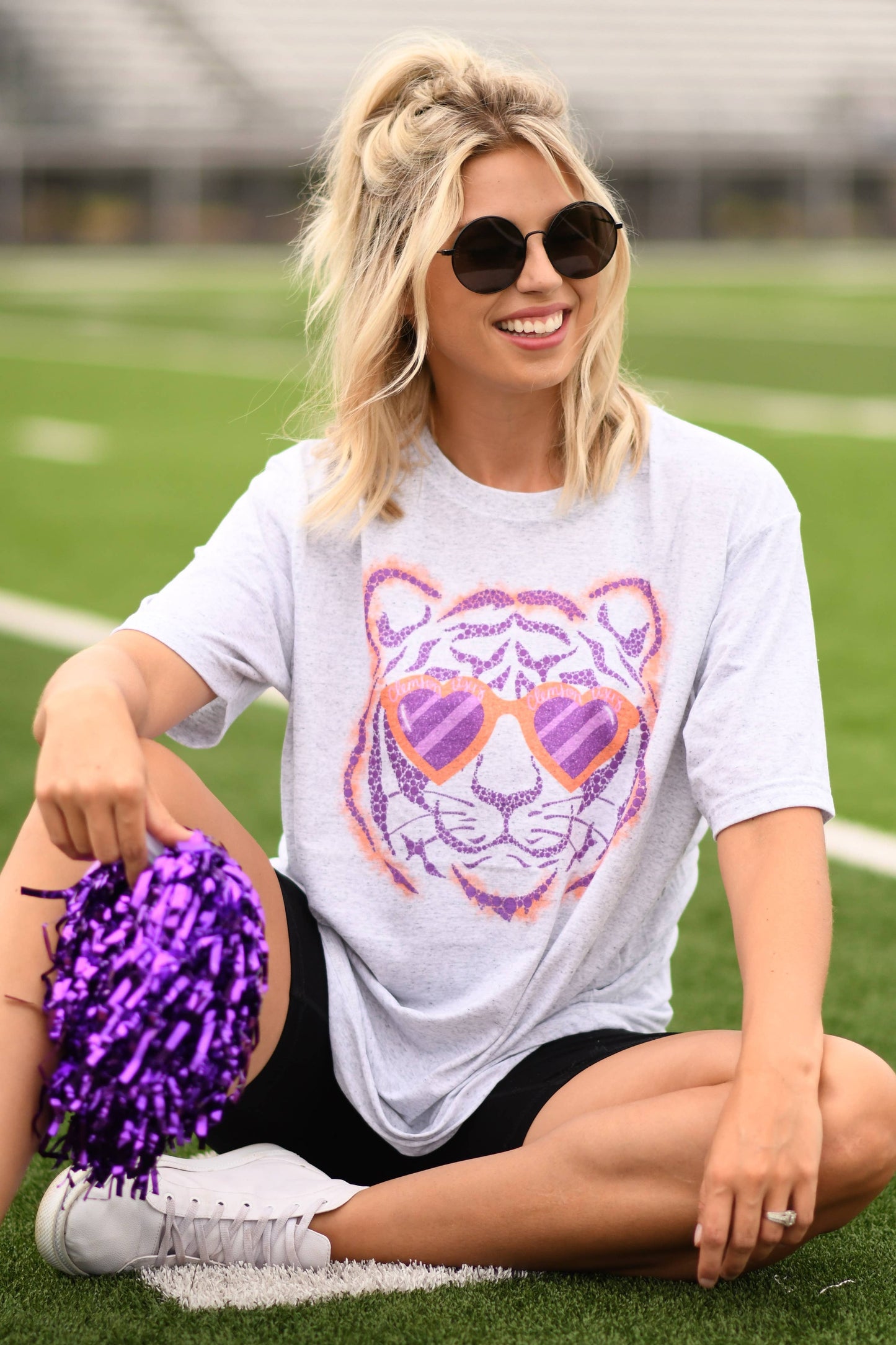 Clemson Tigers Tiger Tee: Ash Grey