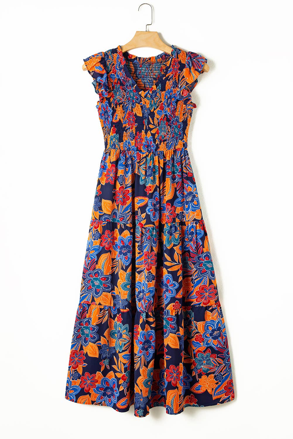 Maldives Boho Floral Maxi Dress