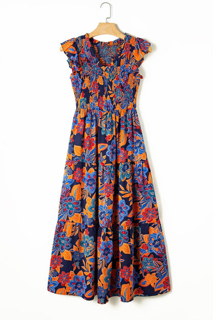 Maldives Boho Floral Maxi Dress