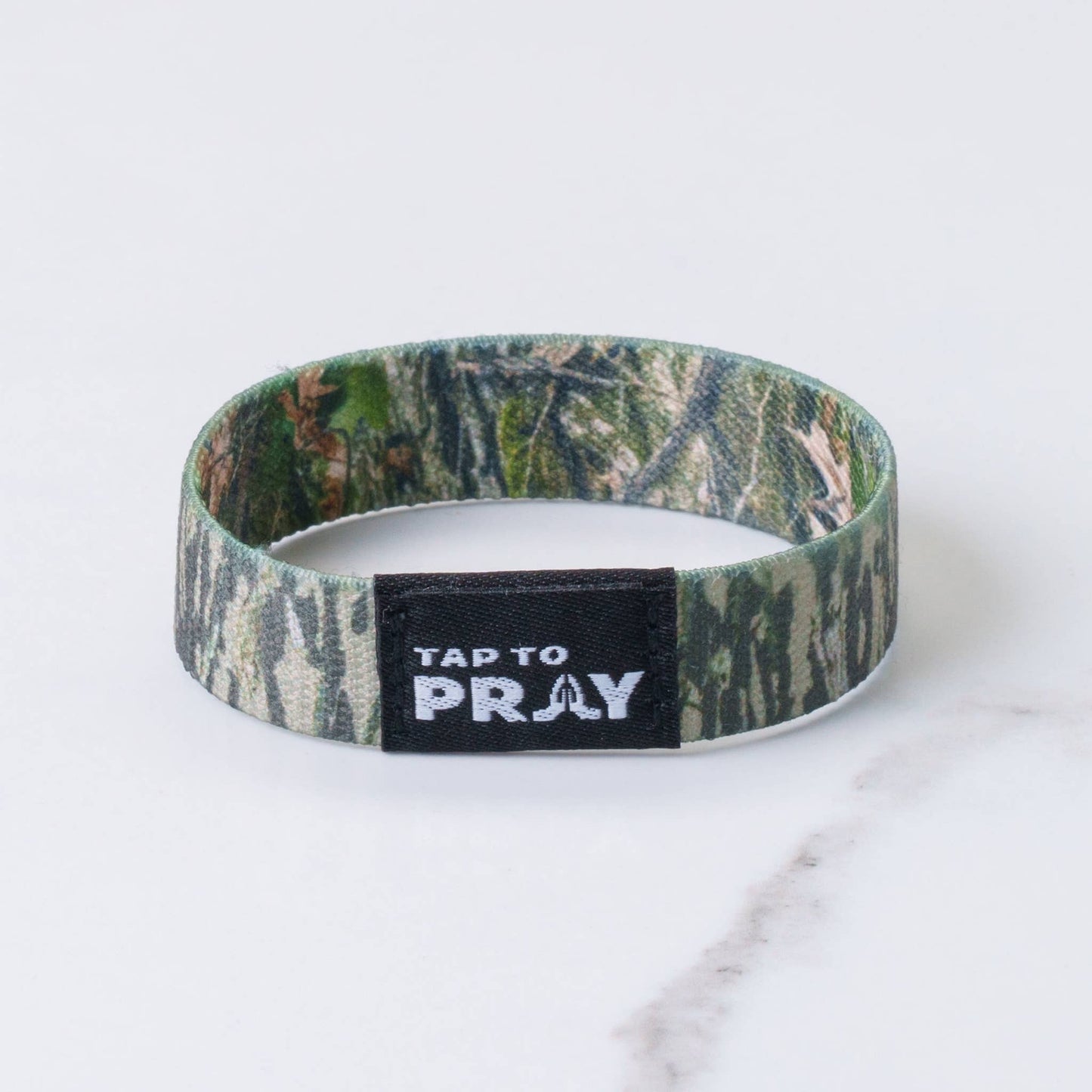 Tap To Pray™ Wristbands - Forest & Tree Bark Camo