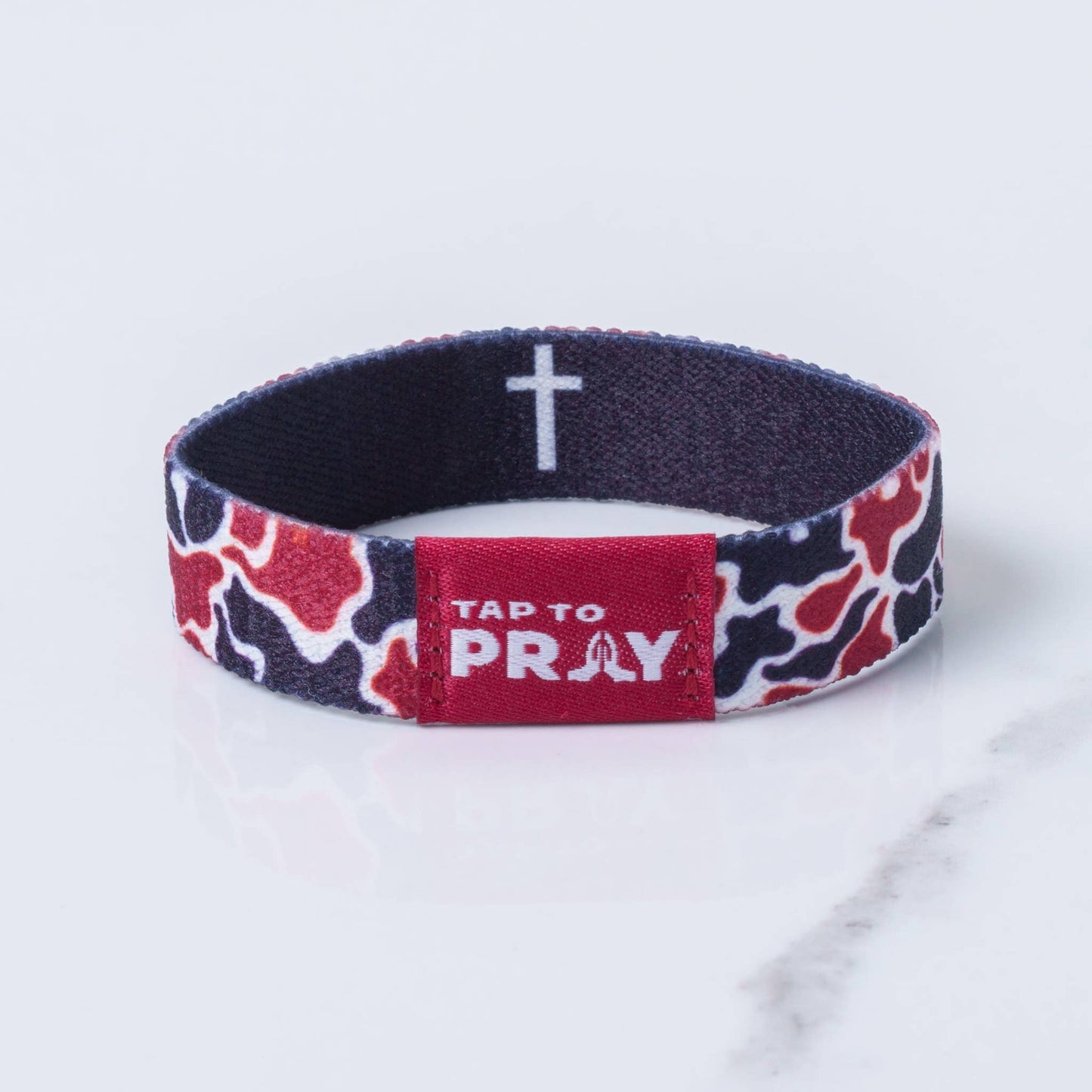 Tap To Pray™ Wristbands - Team Camo - Maroon & Black