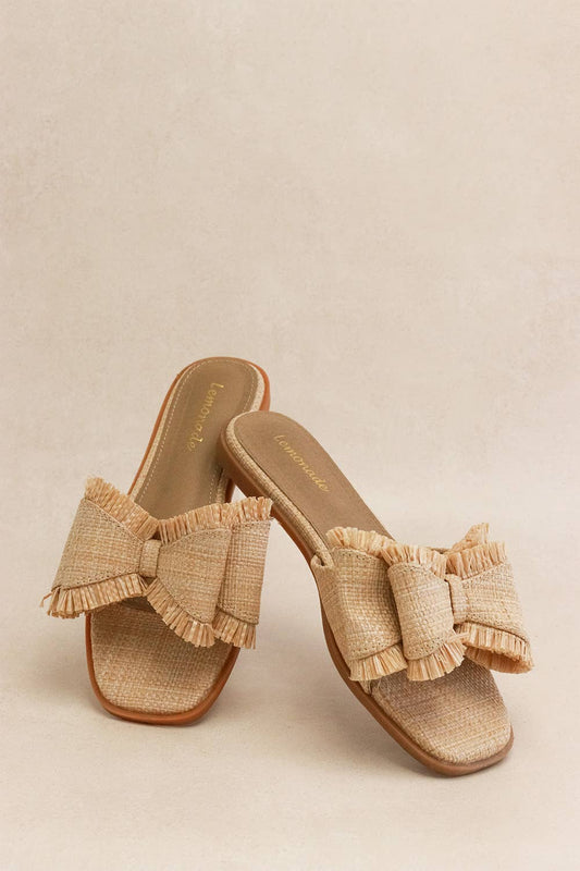 Raffia Bow Sandals