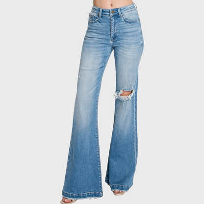 Petra - Super High Rise Flare Jeans