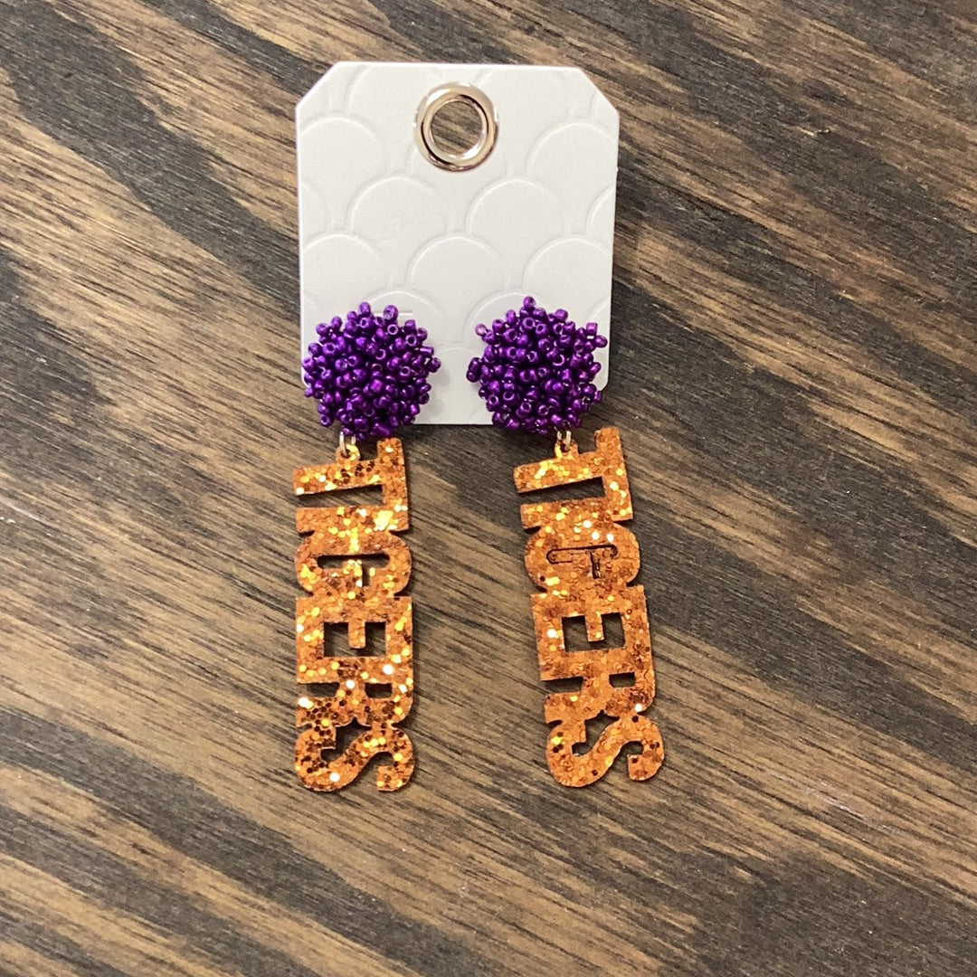 Pompom “Tigers” Earrings