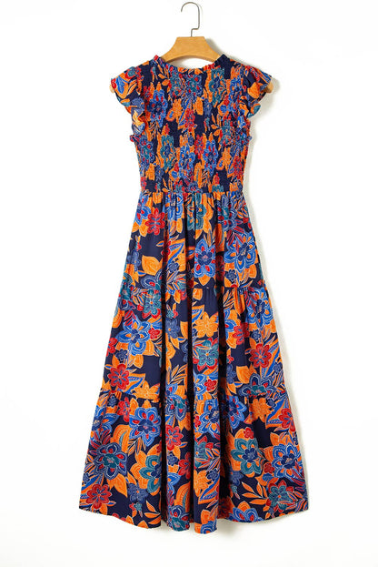Maldives Boho Floral Maxi Dress