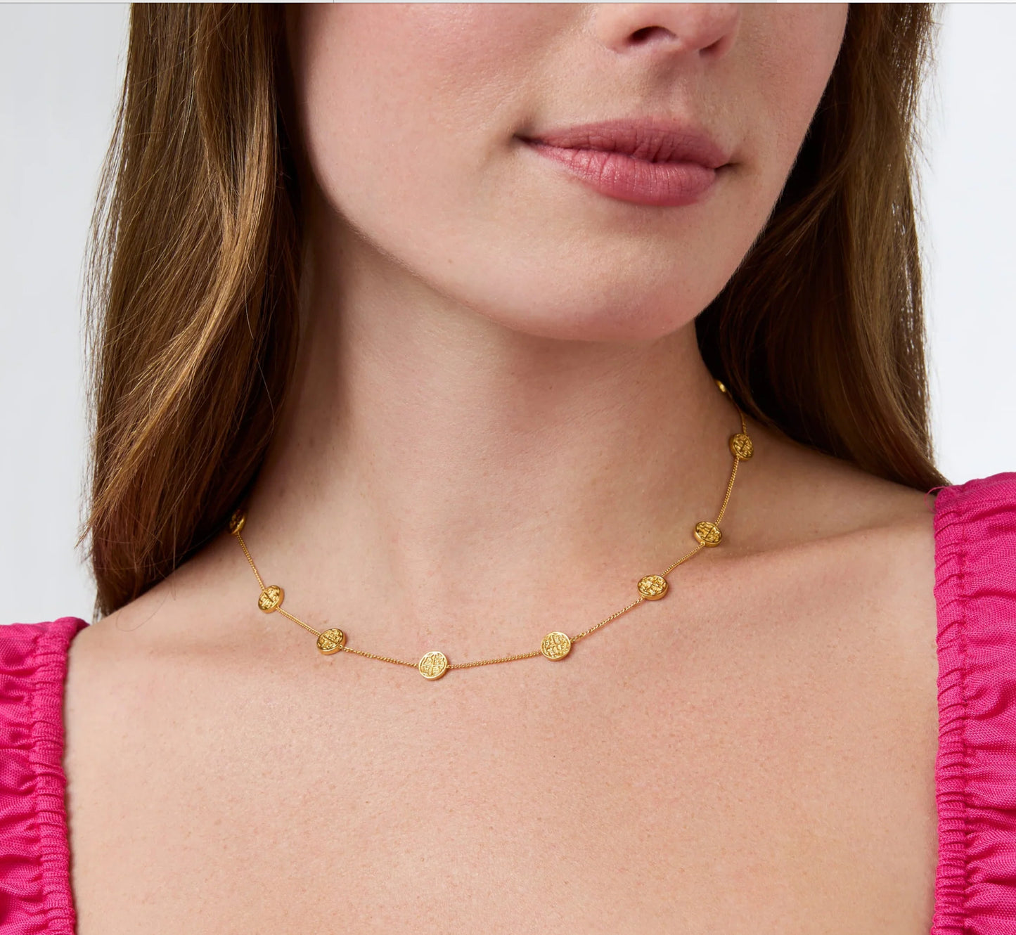 JV Valencia Delicate Station Necklace-Gold