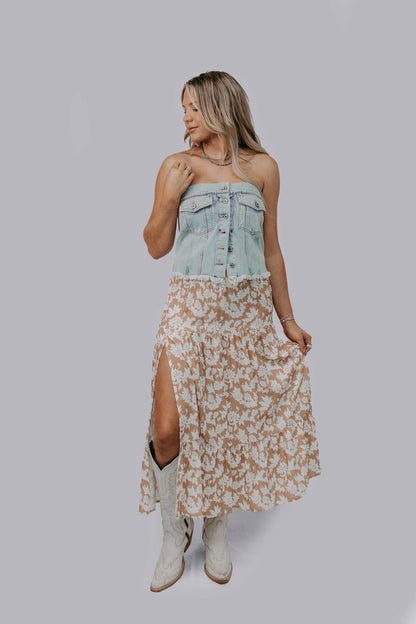 Roxy Concert Denim Crop Top