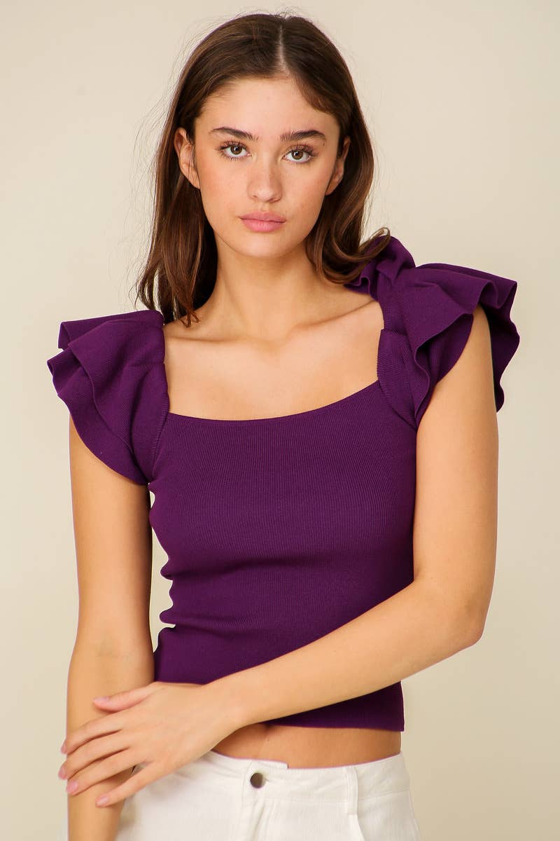 The Midnight Ruffle Top