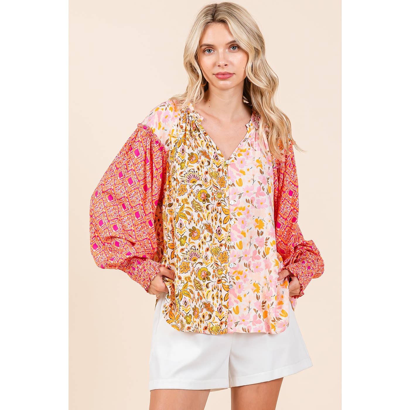 Magnolia Patch Top