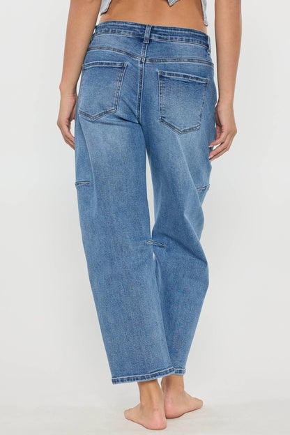 RNJEAN - Mid Waist Barrel Jeans (XP7028)