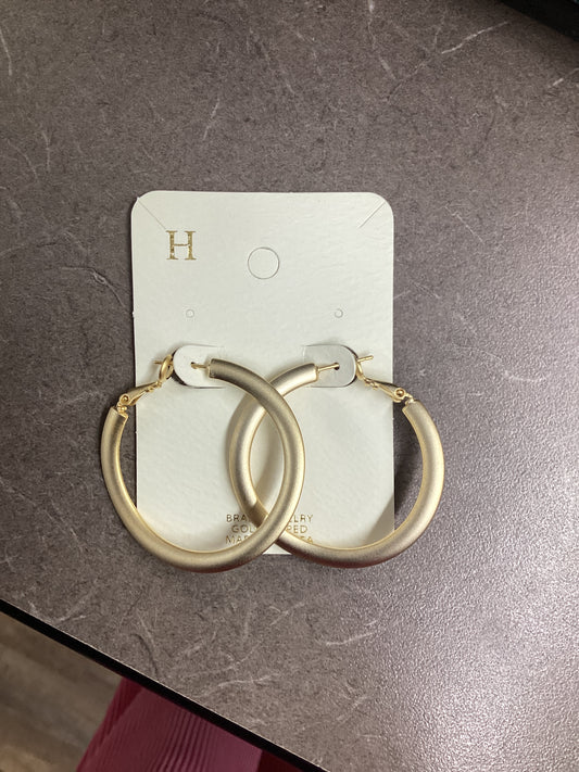 Thin Matte Gold Hoops