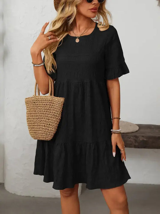 Knee length flowy summer dress 