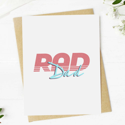 Big Moods - "Rad Dad" Retro Greeting Card